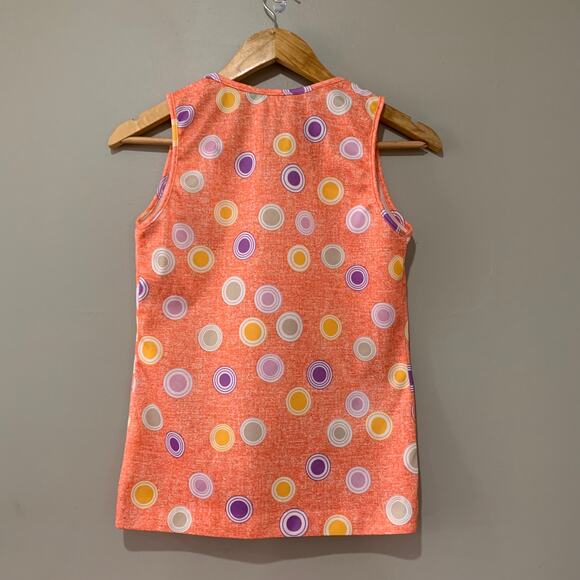 Vintage 70s Shirt Set Small Polka Dot Tank Button Down Long Sleeve Pastel - Picture 5 of 16